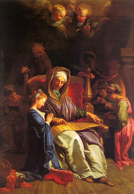 JOUVENET, Jean-Baptiste The Education of the Virgin sf Germany oil painting art